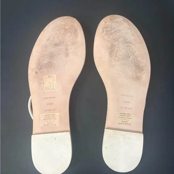 Tory Burch Gold and White Women's Sandals - Picture 5 of 6